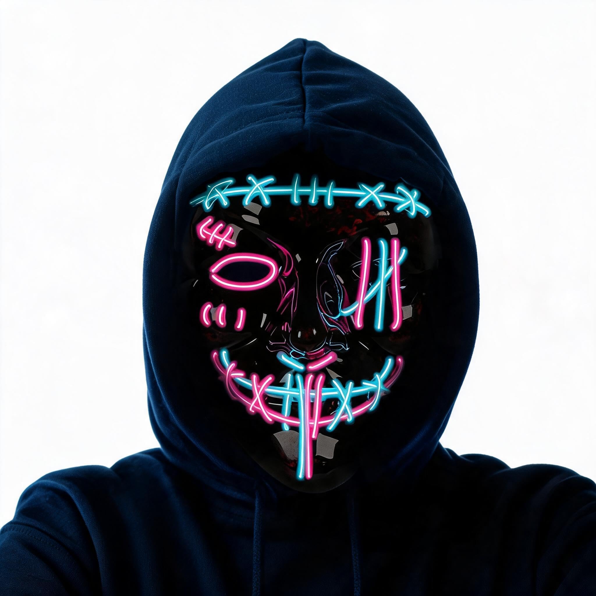 3 PACK Halloween Scary Mask LE - Led Purge Mask Halloween 评论和价格