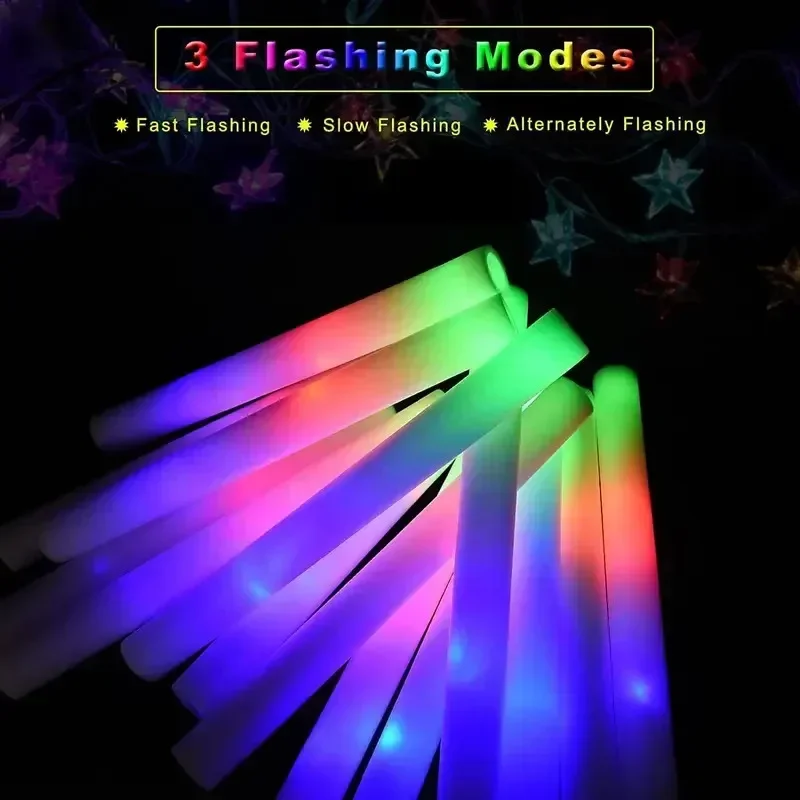 30Pcs Foam Glow Sticks with 3  - Flashing Led Foam Sticks Party 评论和价格