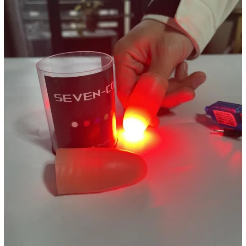 Seven Colors LED Light Thumb M - Thumb Tip Magic Trick Set 评论和价格
