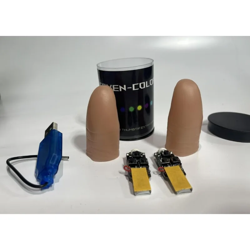 Seven Colors LED Light Thumb M - Thumb Tip Magic Trick Set 评论和价格