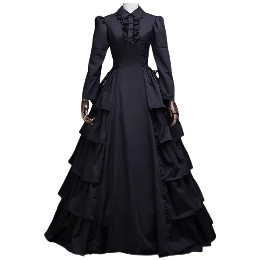 Medieval Victorian Retro Princ - Medieval Renaissance Dress Women 评论和价格