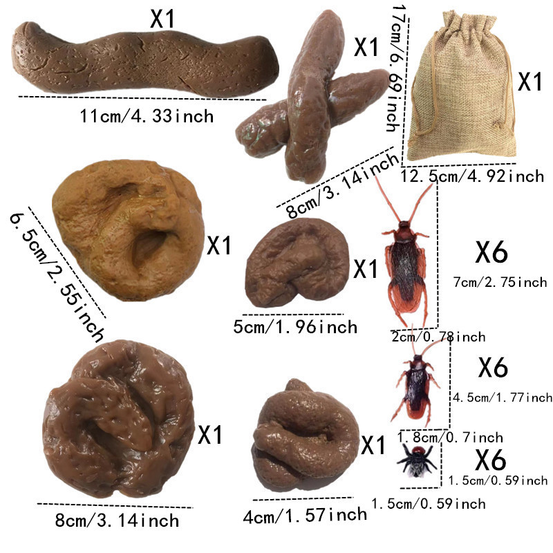 6/24PCS Soft Fake Poop Feces P - Fake Poop Gag Gift 评论和价格