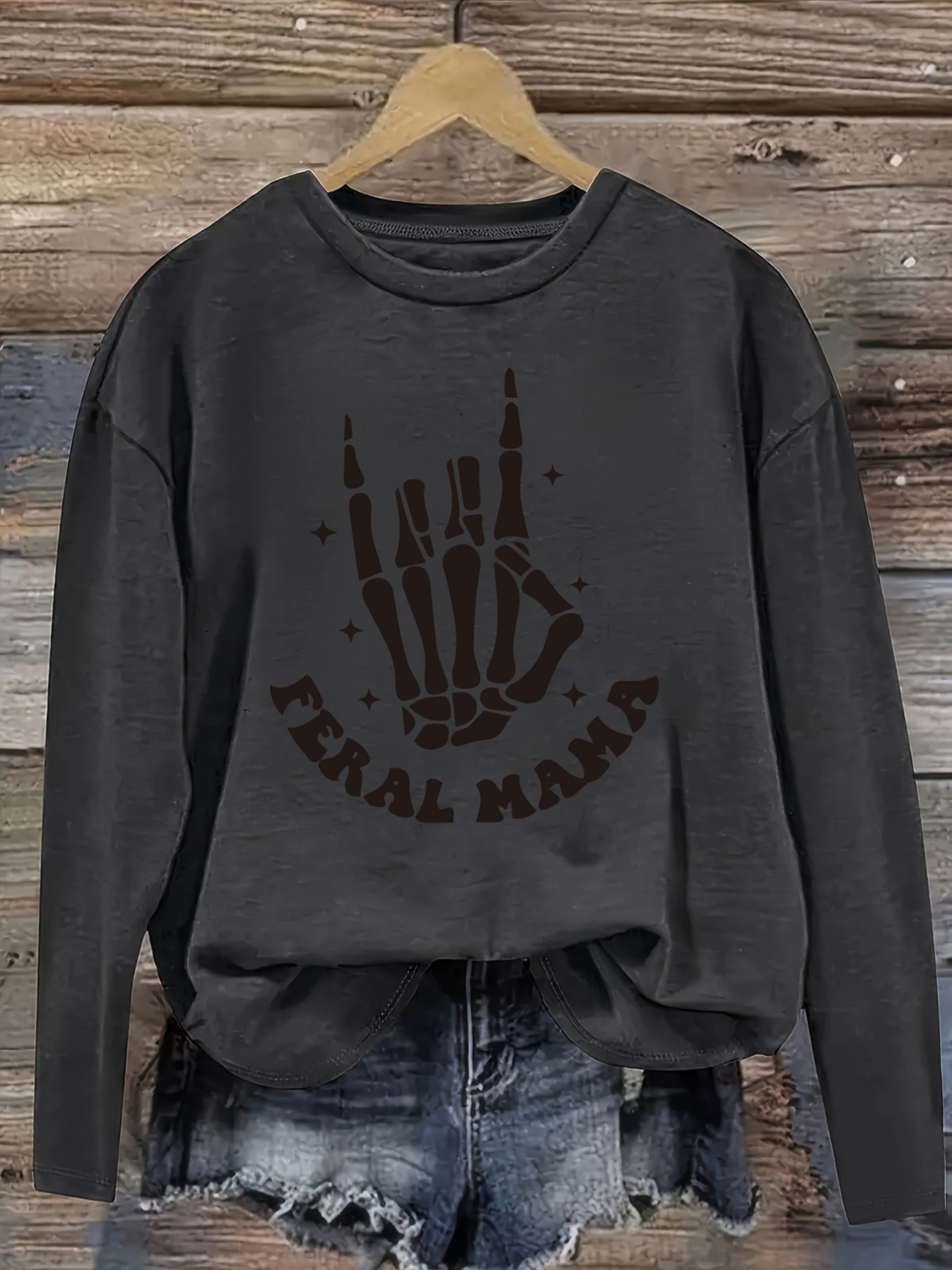 Women's Casual Long Sleeve Cre - Costumes 评论和价格