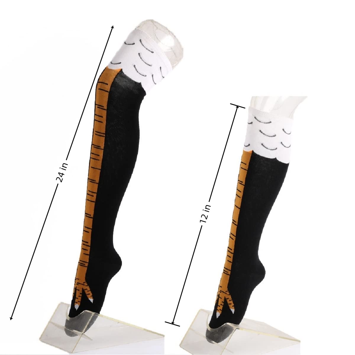 1/2pairs Chicken Feet Print Th - Funny Chicken Leg Socks 评论和价格