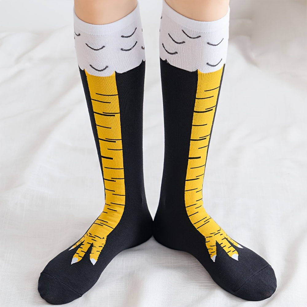 1/2/5/10 Pairs Women Knee High - Funny Chicken Leg Socks 评论和价格