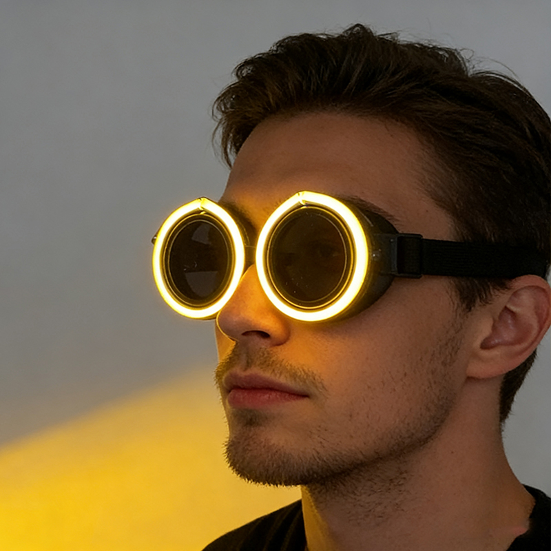 New arrive Round Shape LED Lum - Glow In The Dark Party Glasses 评论和价格