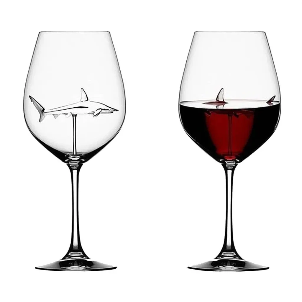 Shark Wine Glasses Cup Europea - Glow In The Dark Party Glasses 评论和价格