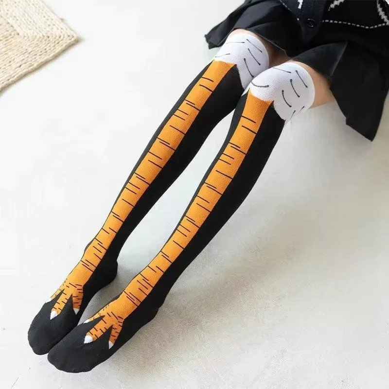 Trendy Women Socks With Knee L - Funny Chicken Leg Socks 评论和价格