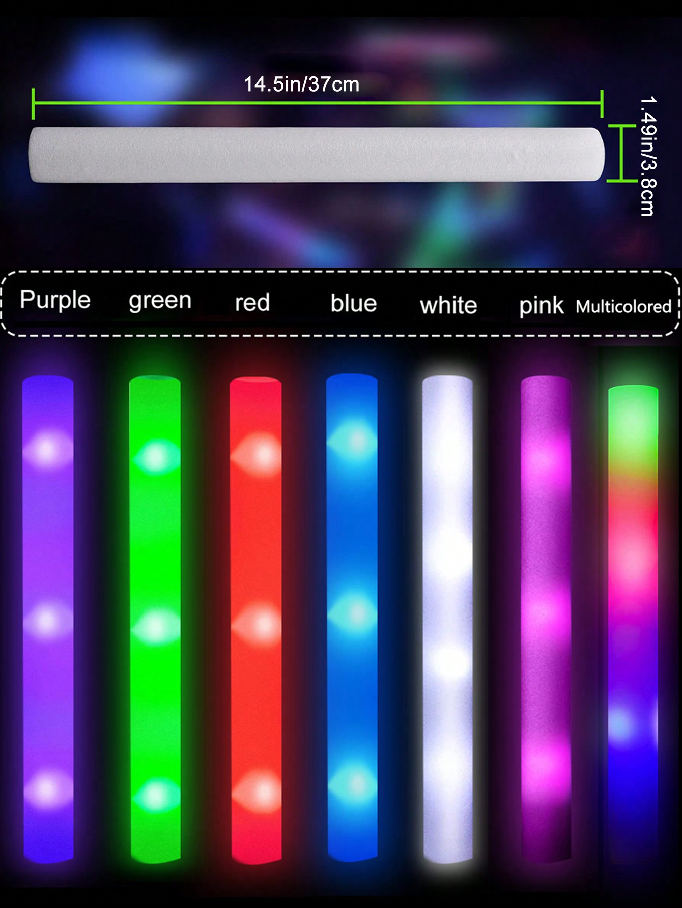 20/30pcs LED Foam Glow Sticks  - Flashing Led Foam Sticks Party 评论和价格