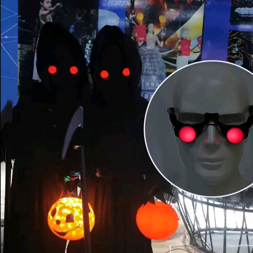 Halloween Horror Red Eye Glass - Glow In The Dark Party Glasses 评论和价格