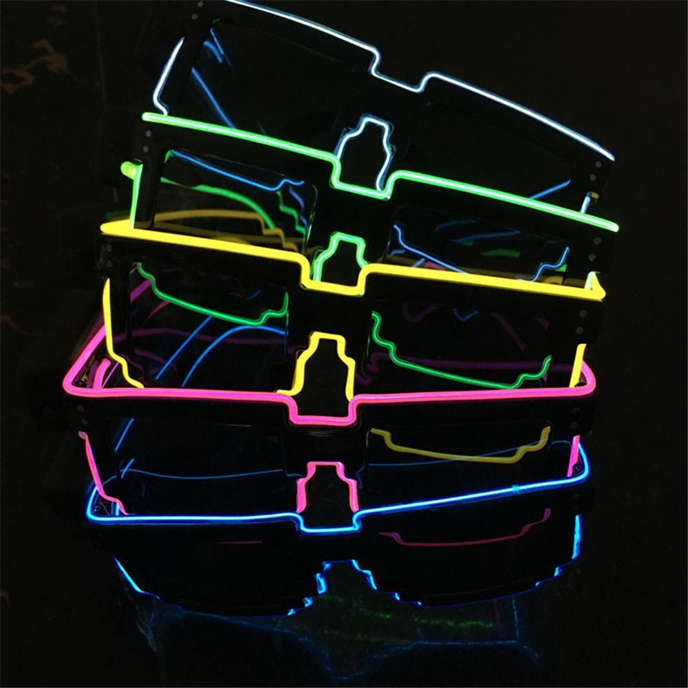 Novel Mosaic LED Glasses Wirel - Glow In The Dark Party Glasses 评论和价格