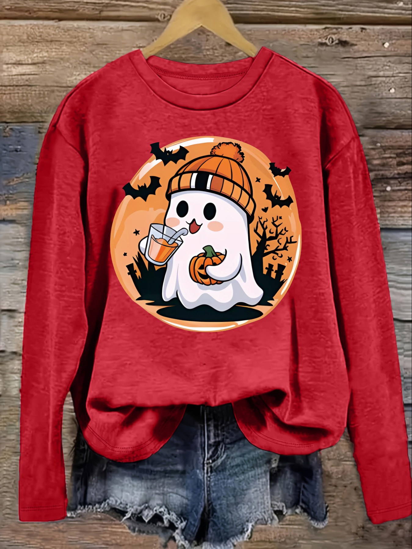 Women's Casual Long Sleeve Cre - Costumes 评论和价格