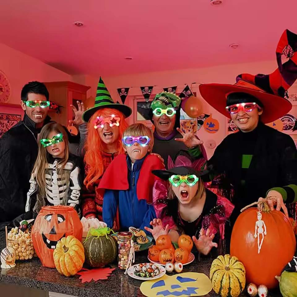 10/20/30/40/50 Pcs LED Light U - Glow In The Dark Party Glasses 评论和价格