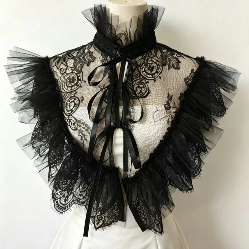 Gothic Style Lace Tulle False  - Costumes 评论和价格