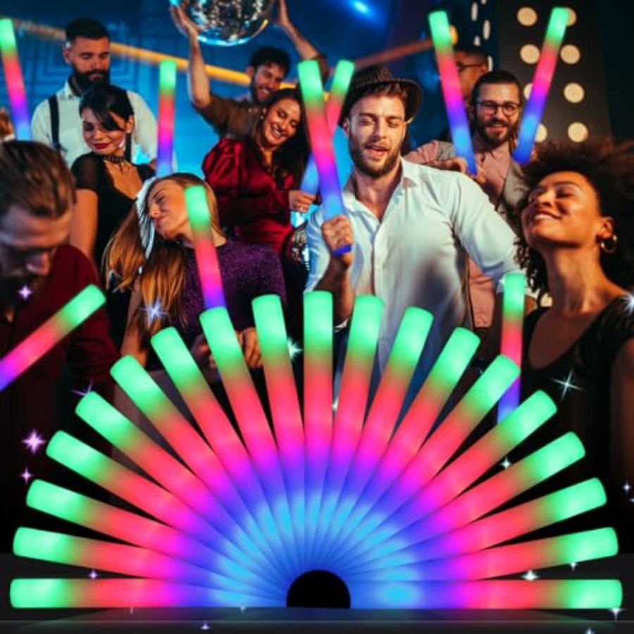 Pack Foam Glow Sticks, Bulk LE - Flashing Led Foam Sticks Party 评论和价格