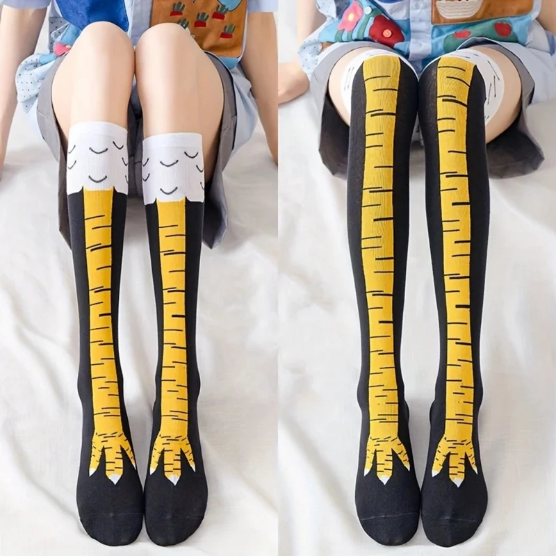 1/2pairs Chicken Paws Feet Lon - Funny Chicken Leg Socks 评论和价格