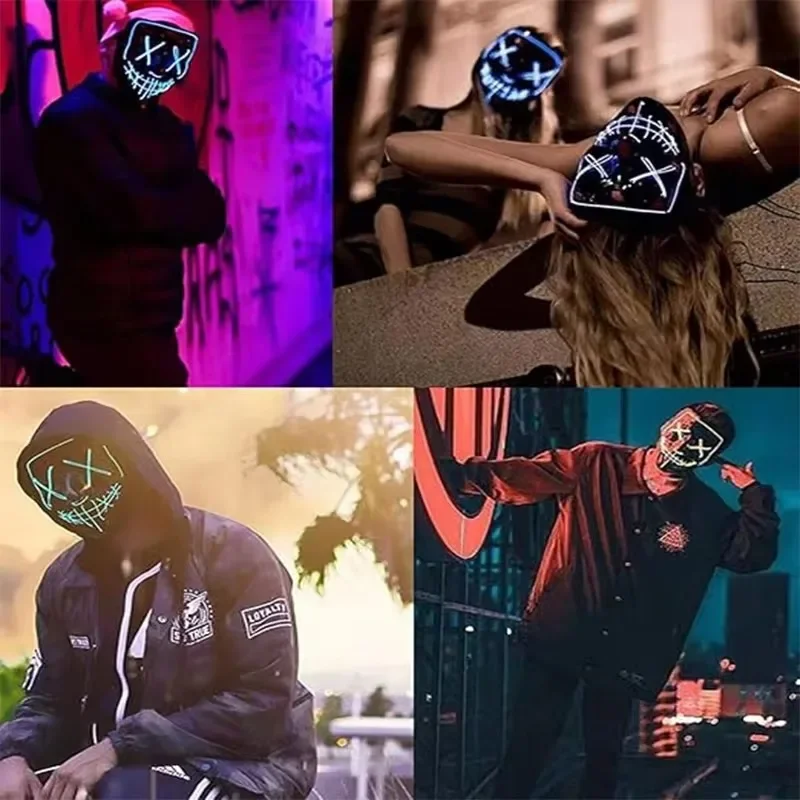 Led Mask Halloween Carnival Ch - Led Purge Mask Halloween 评论和价格