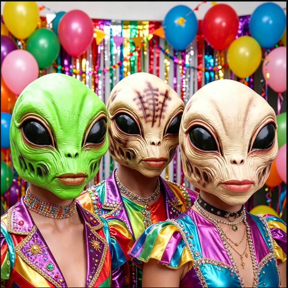 Halloween Alien Mask Party Cos - Latex Alien Mask Realistic 评论和价格
