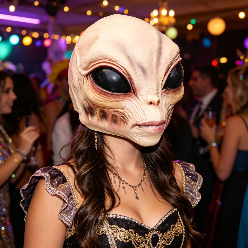 Halloween Alien Mask Party Cos - Latex Alien Mask Realistic 评论和价格