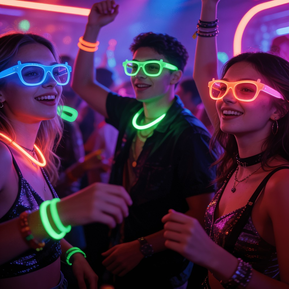 5/12pcs UV Glow in The Dark Gl - Glow In The Dark Party Glasses 评论和价格