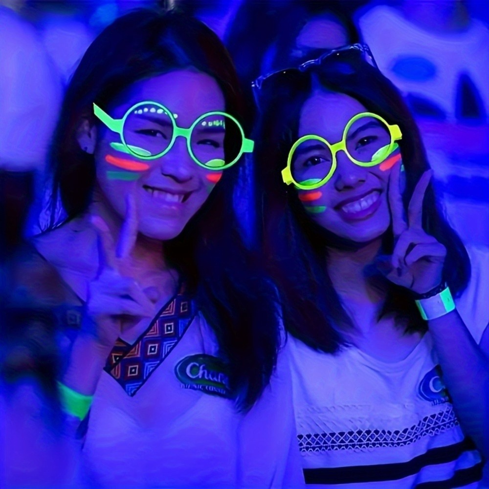 5/12pcs UV Glow in The Dark Gl - Glow In The Dark Party Glasses 评论和价格