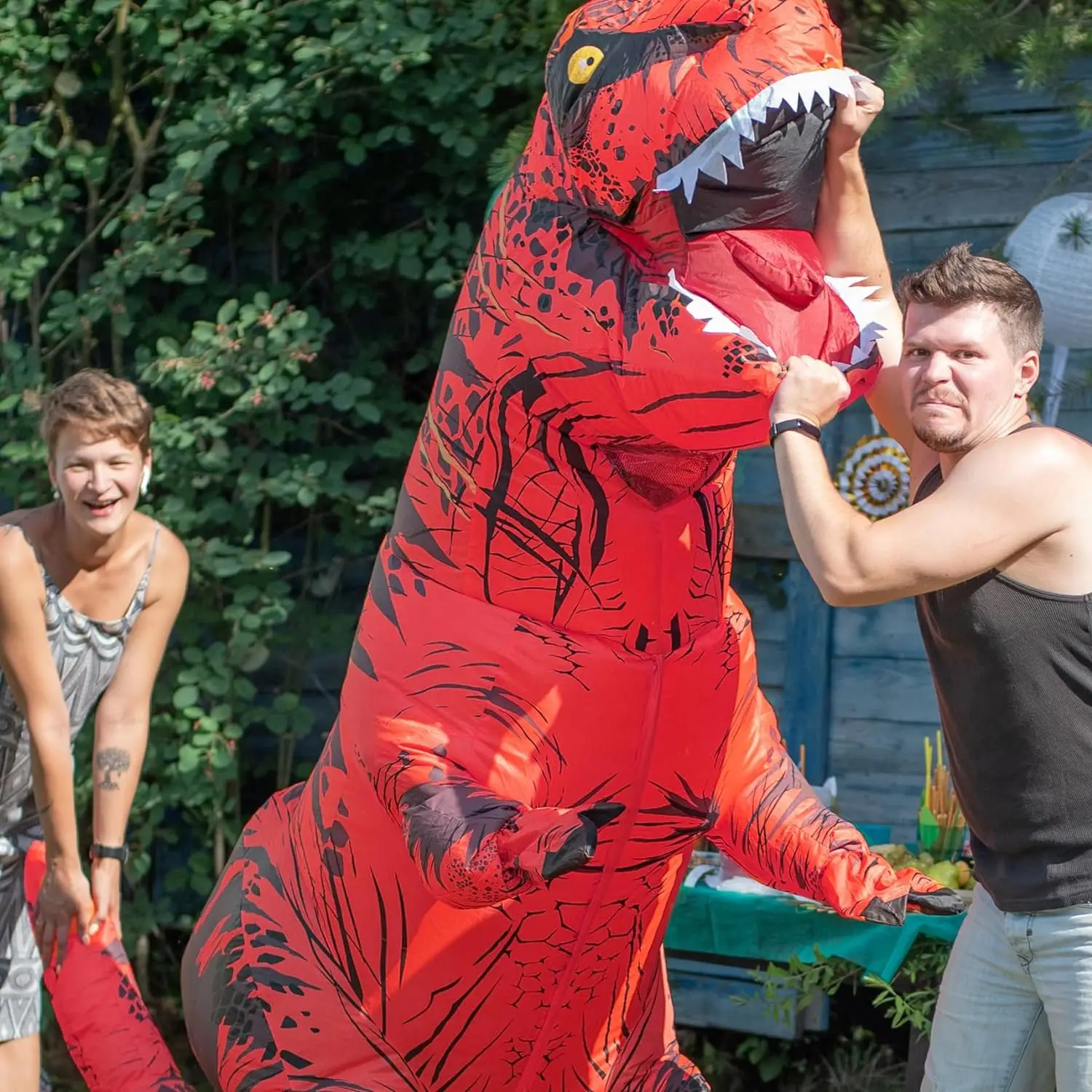 Tyrannosaurus Inflatable Dinos - Inflatable Dinosaur Costume Adult 评论和价格