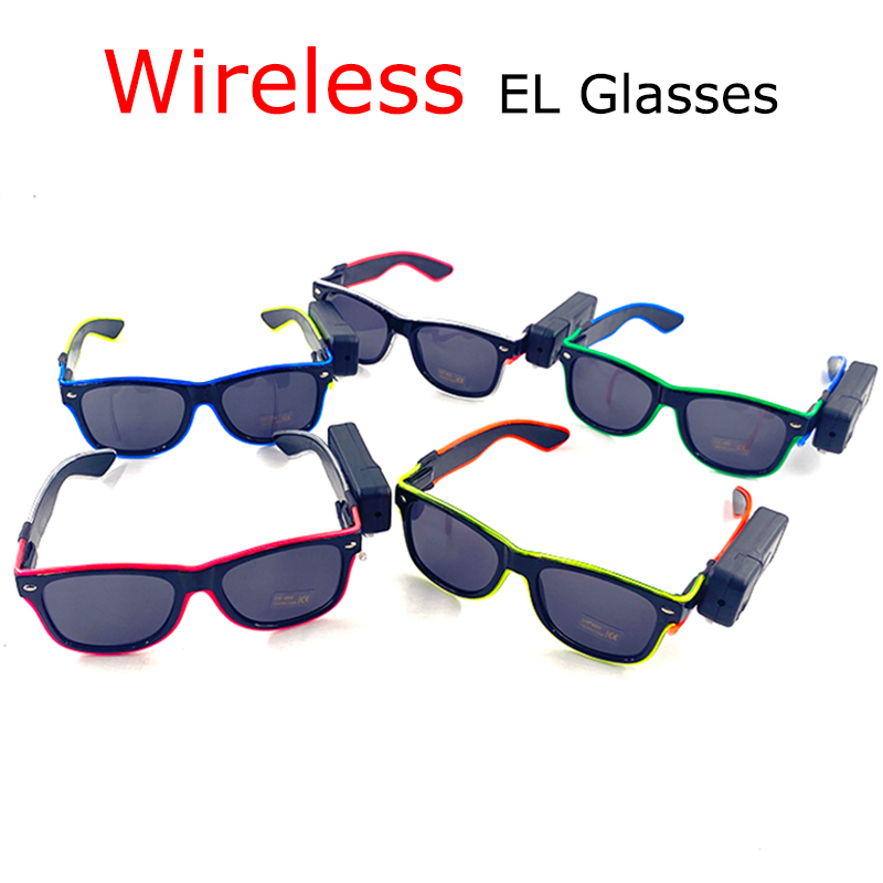 Wireless Cool LED Sunglasses f - Glow In The Dark Party Glasses 评论和价格