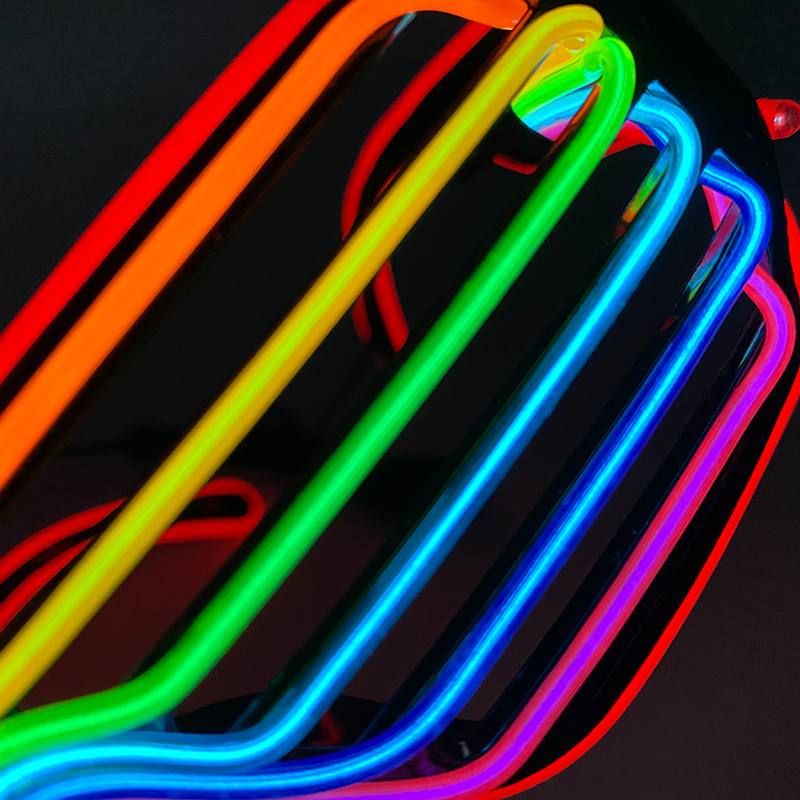 Fluorescent Colorful Glowing G - Glow In The Dark Party Glasses 评论和价格