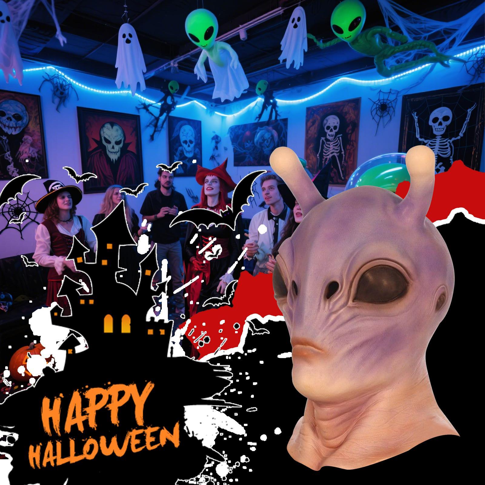 Full Head Realistic Halloween  - Latex Alien Mask Realistic 评论和价格